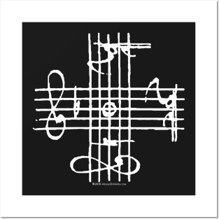 Johann Sebastian Bach Musical Signature Notation Cross Posters and Art